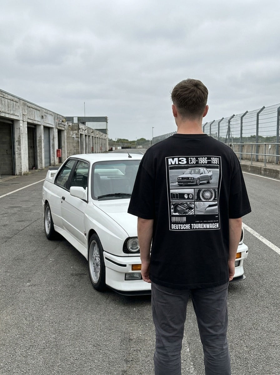 T-shirt BMW M3 E30 DriveMode porté