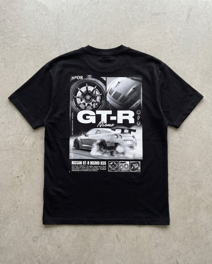 T-shirt oversize GT-R Nismo noir, design imprimé au dos